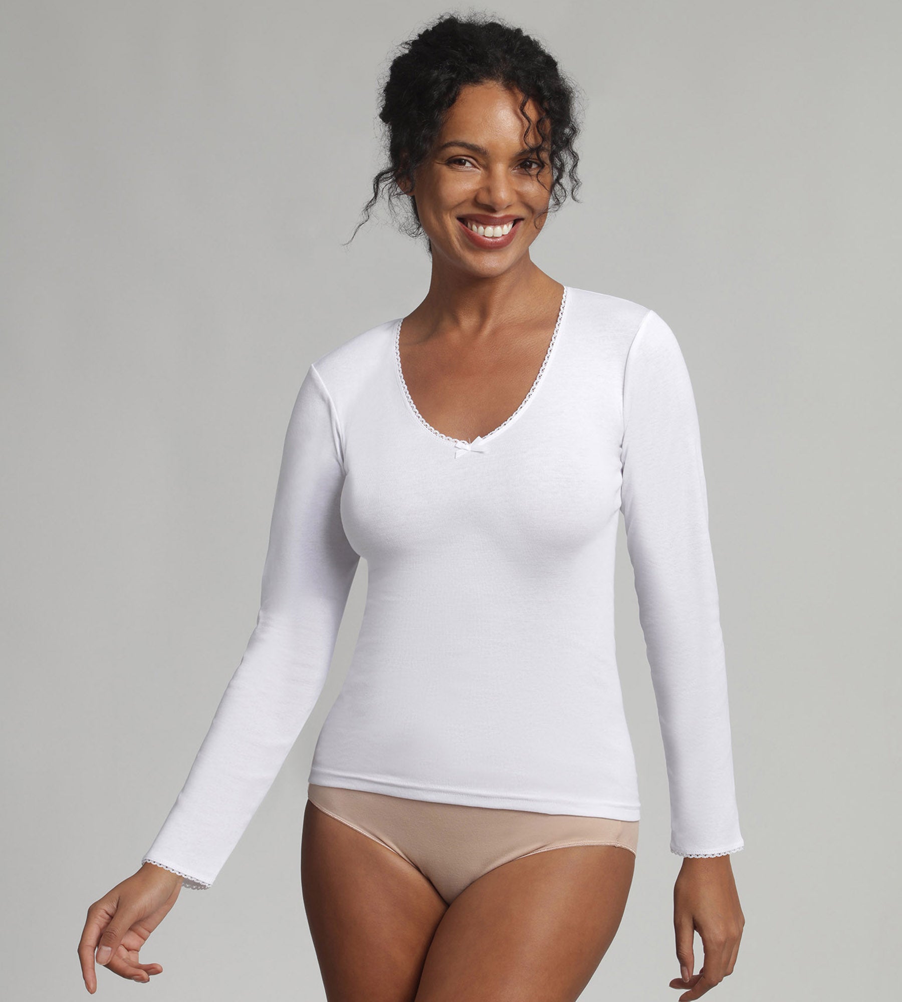 Playtex® Camiseta de manga larga blanca Princesa Termal Fibra