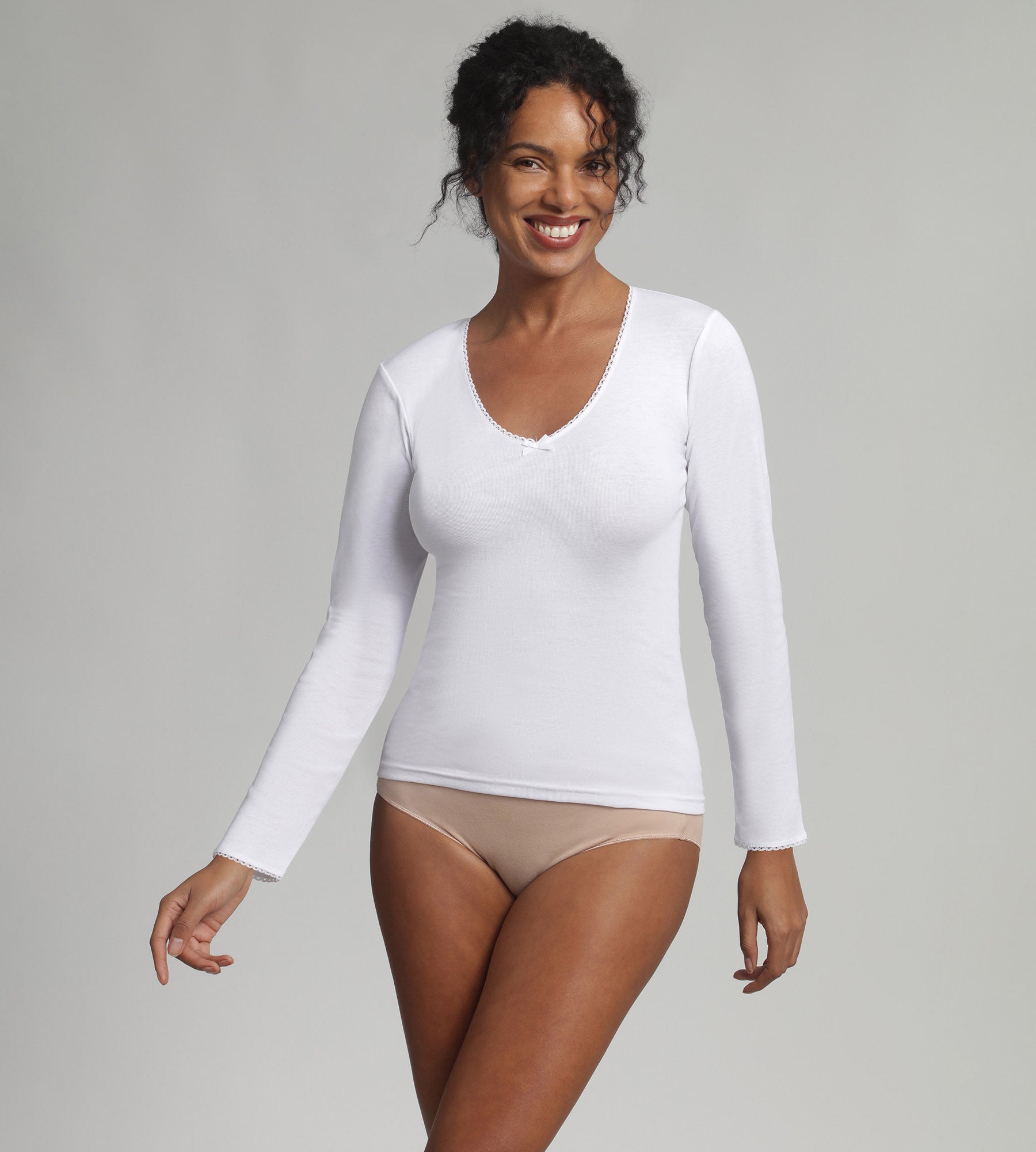 Playtex® Camiseta de manga larga blanca Princesa Termal Fibra