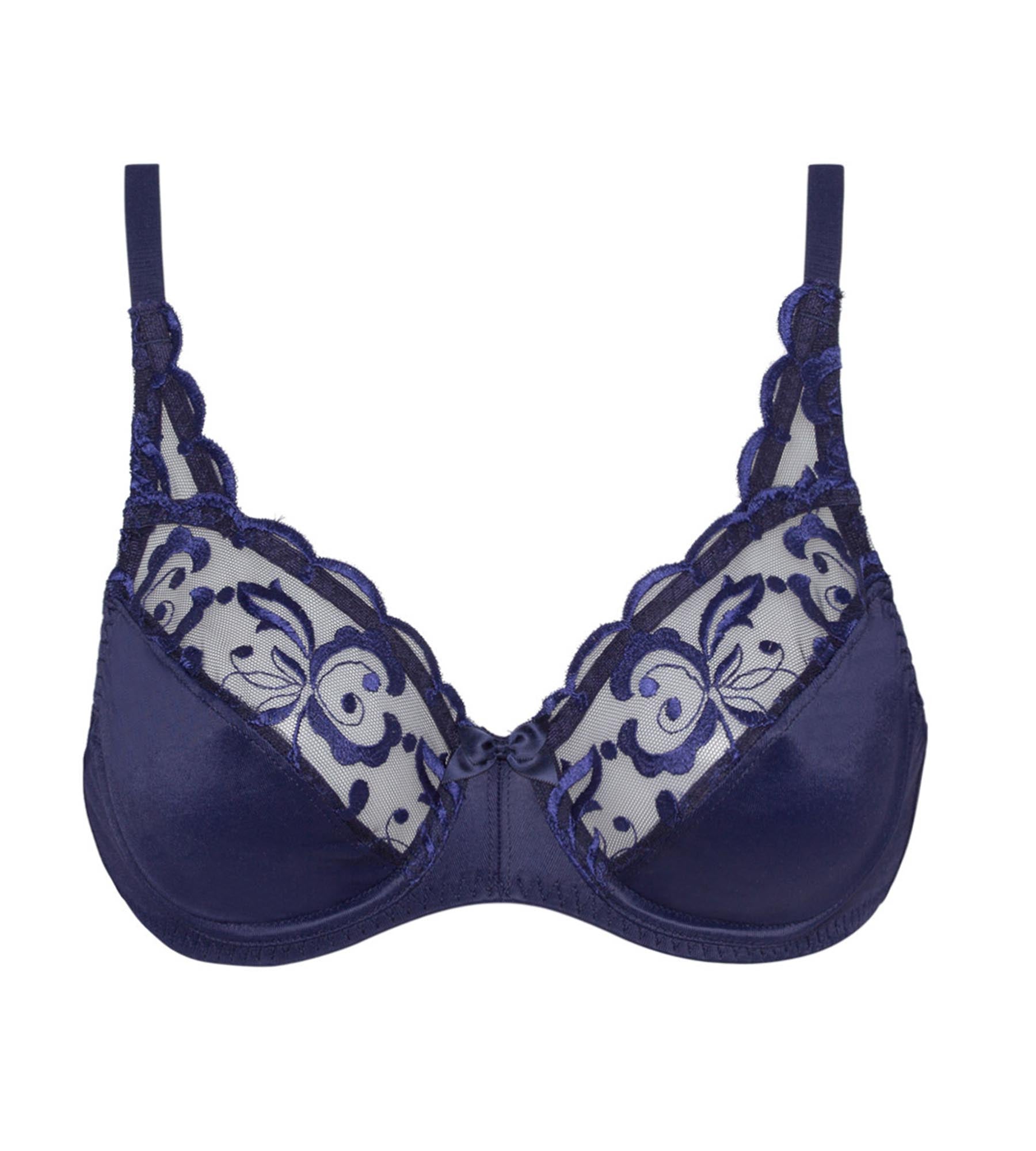 Playtex® Sujetador con aros azul marino Essential Elegance Bordado