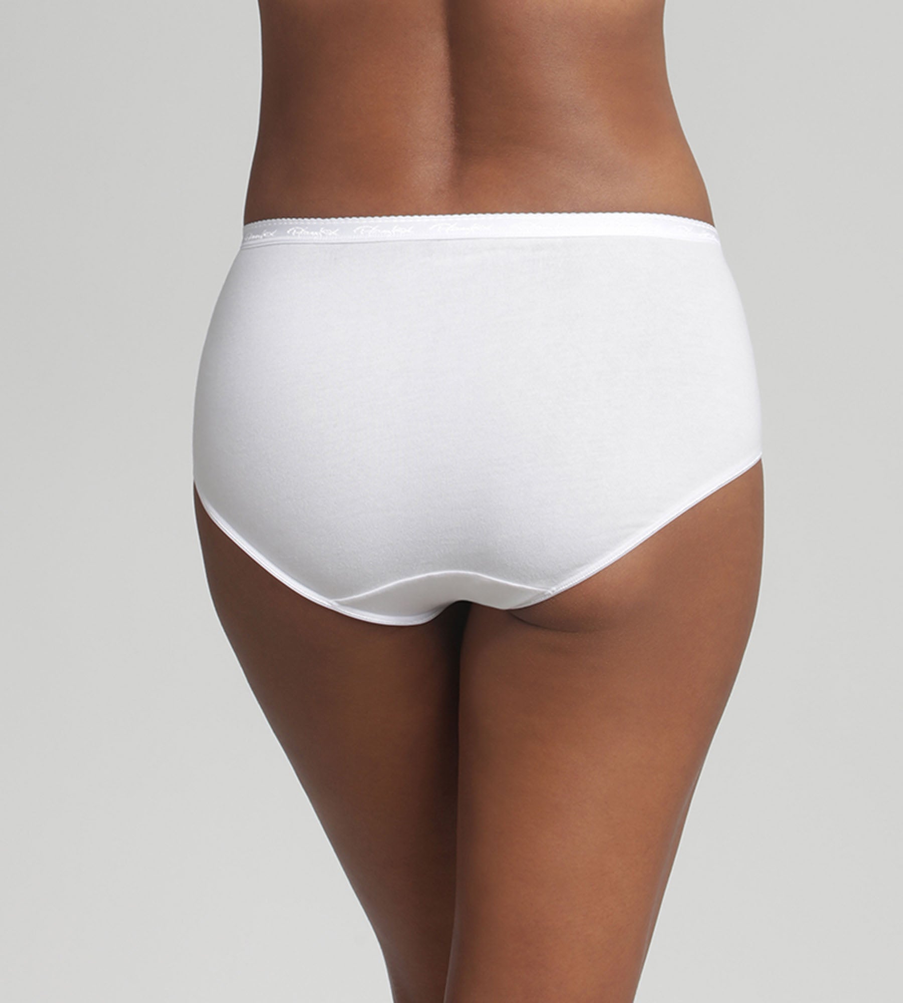 Playtex® Lote de 2 bragas midi blancas Algodón Bio