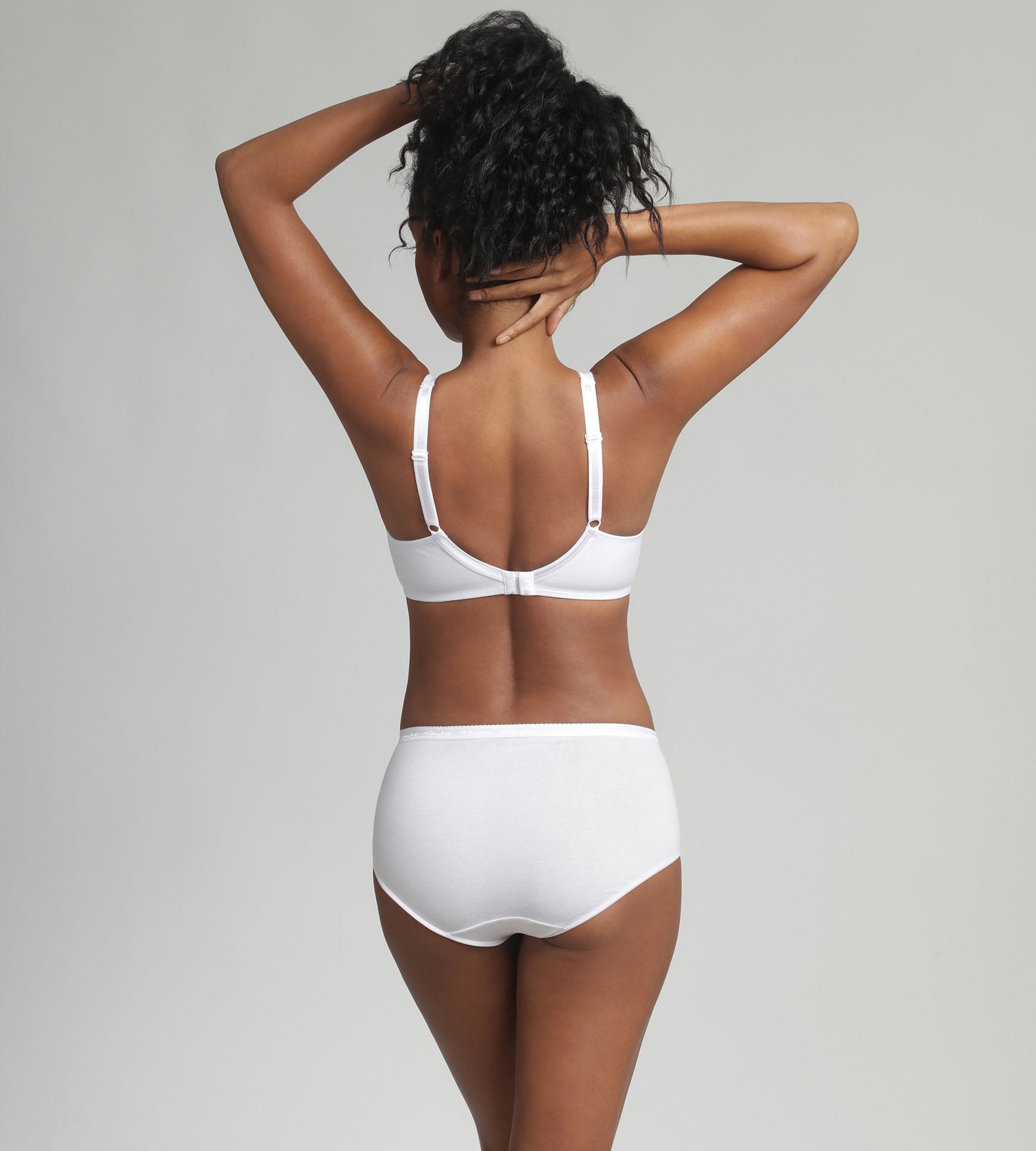 Playtex® Lote de 2 bragas midi blancas Algodón Bio