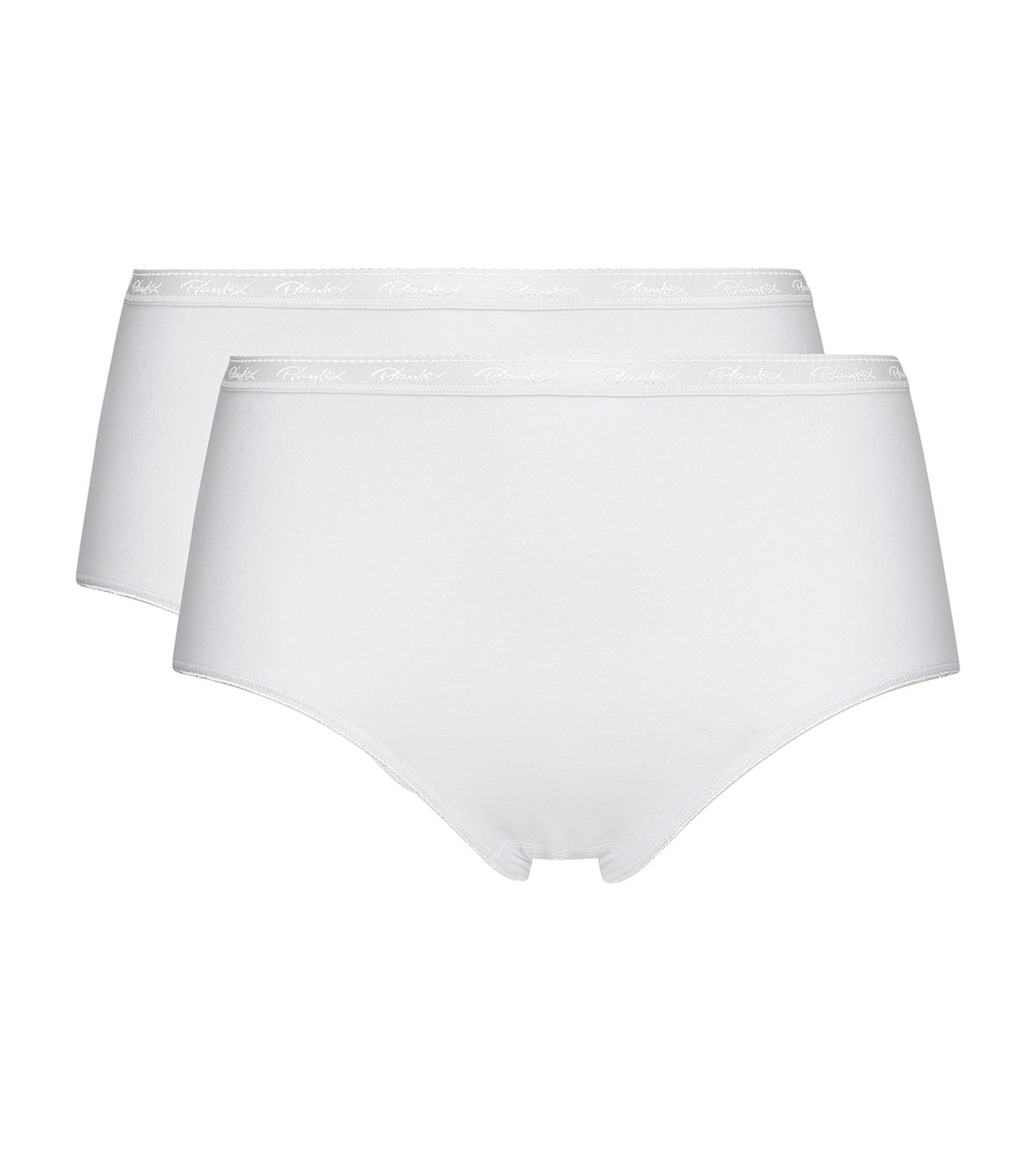 Playtex® Lote de 2 bragas midi blancas Algodón Bio