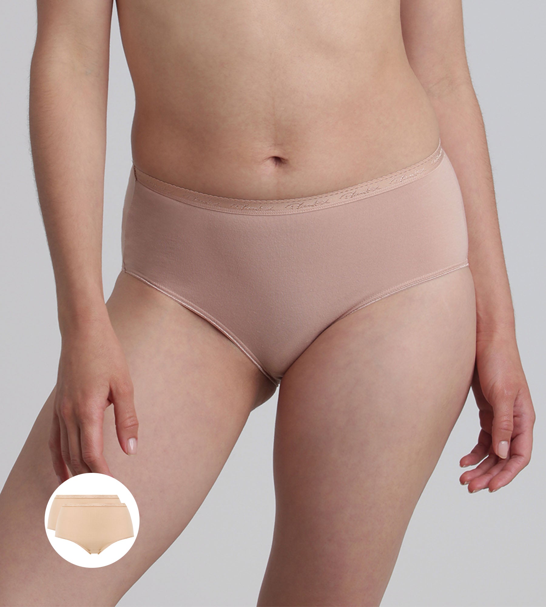 Playtex® Lote de 2 bragas beige Algodón Bio