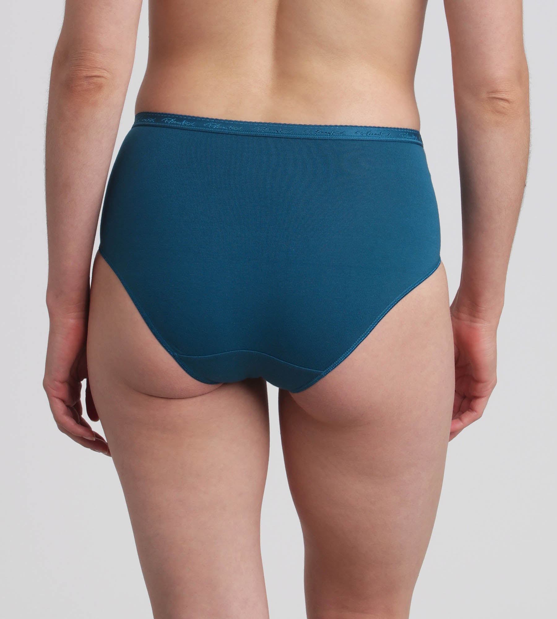 Playtex® Lote de 3 bragas midi rojo carmín, estampado verde y verde pino Algodón Bio