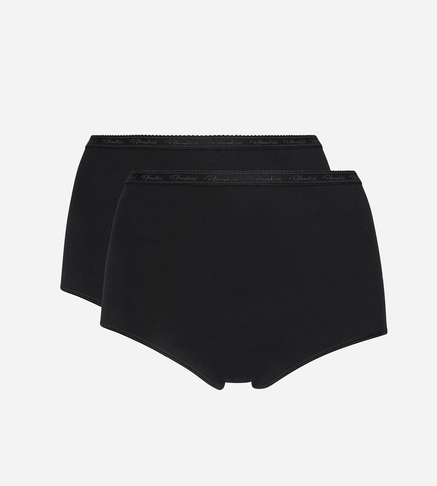 Playtex® Lote de 2 bragas talle alto negras Algodón Bio