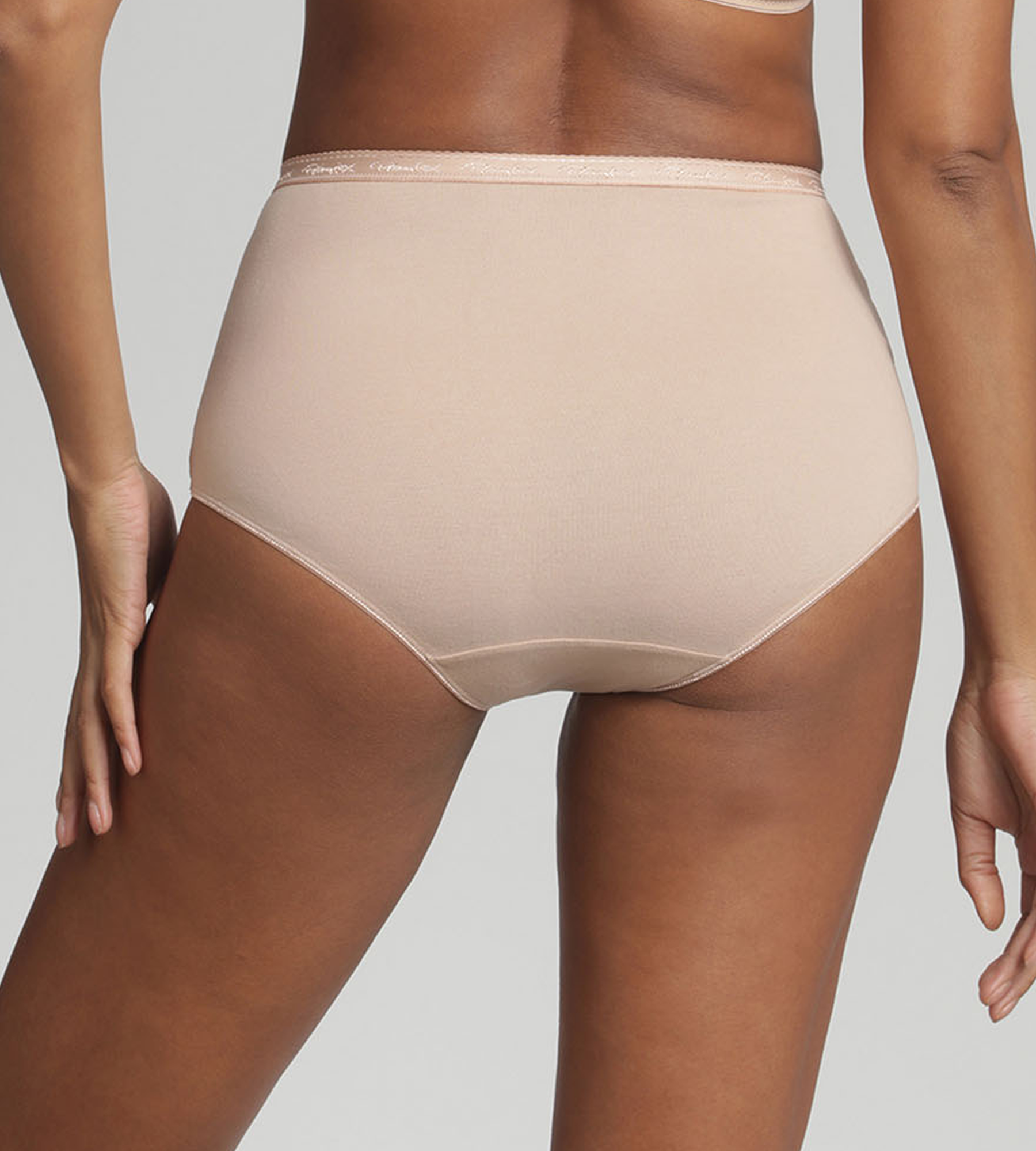 Playtex® Lote de 2 bragas talle alto beige Algodón Bio