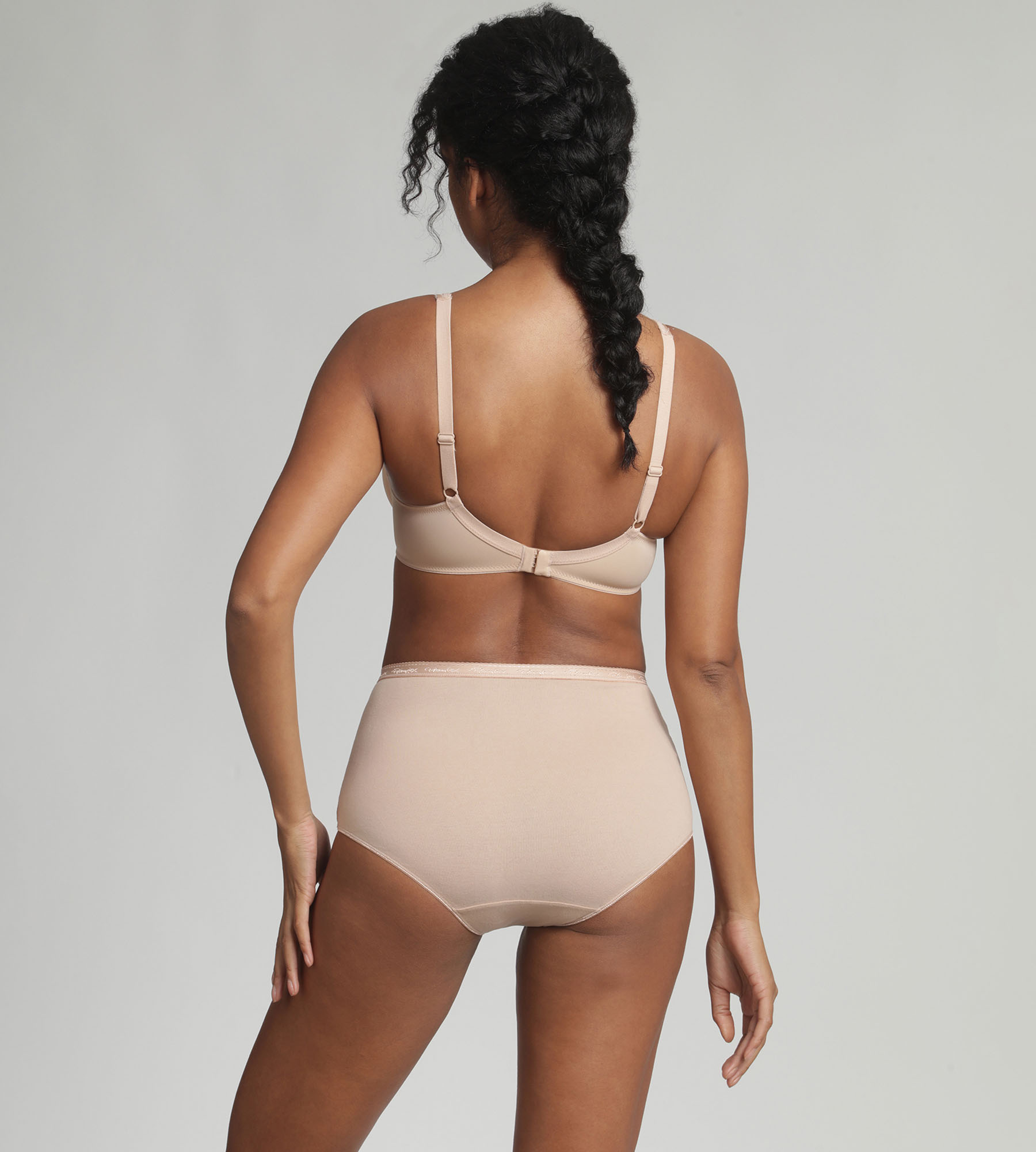 Playtex® Lote de 2 bragas talle alto beige Algodón Bio