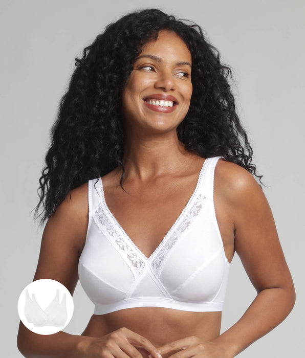 Playtex® Lote de 2 sujetadores sin aros blancos Cruzado Mágico