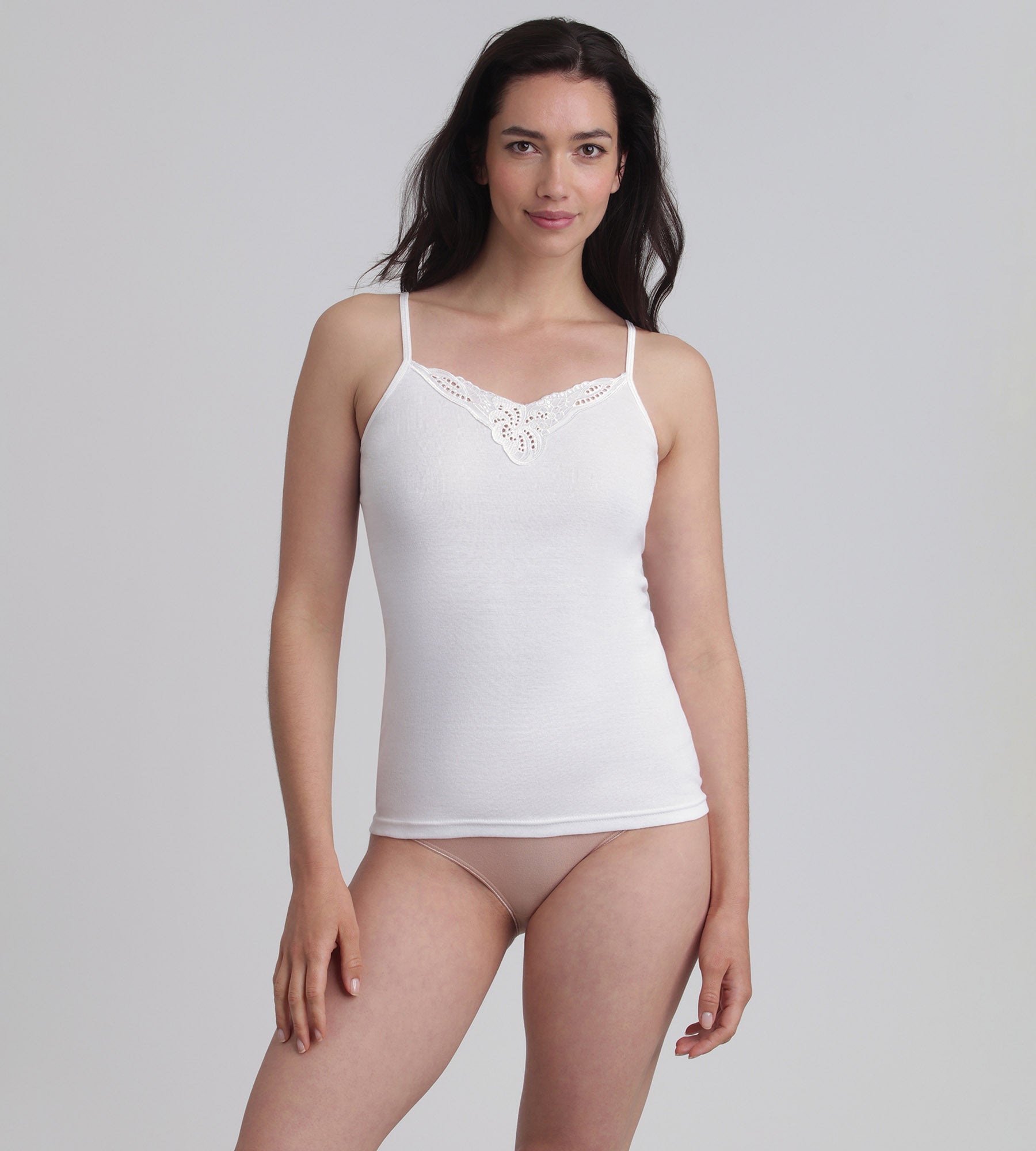 Playtex® Camiseta tirantes finos blanca Cherish Cotton & Lace