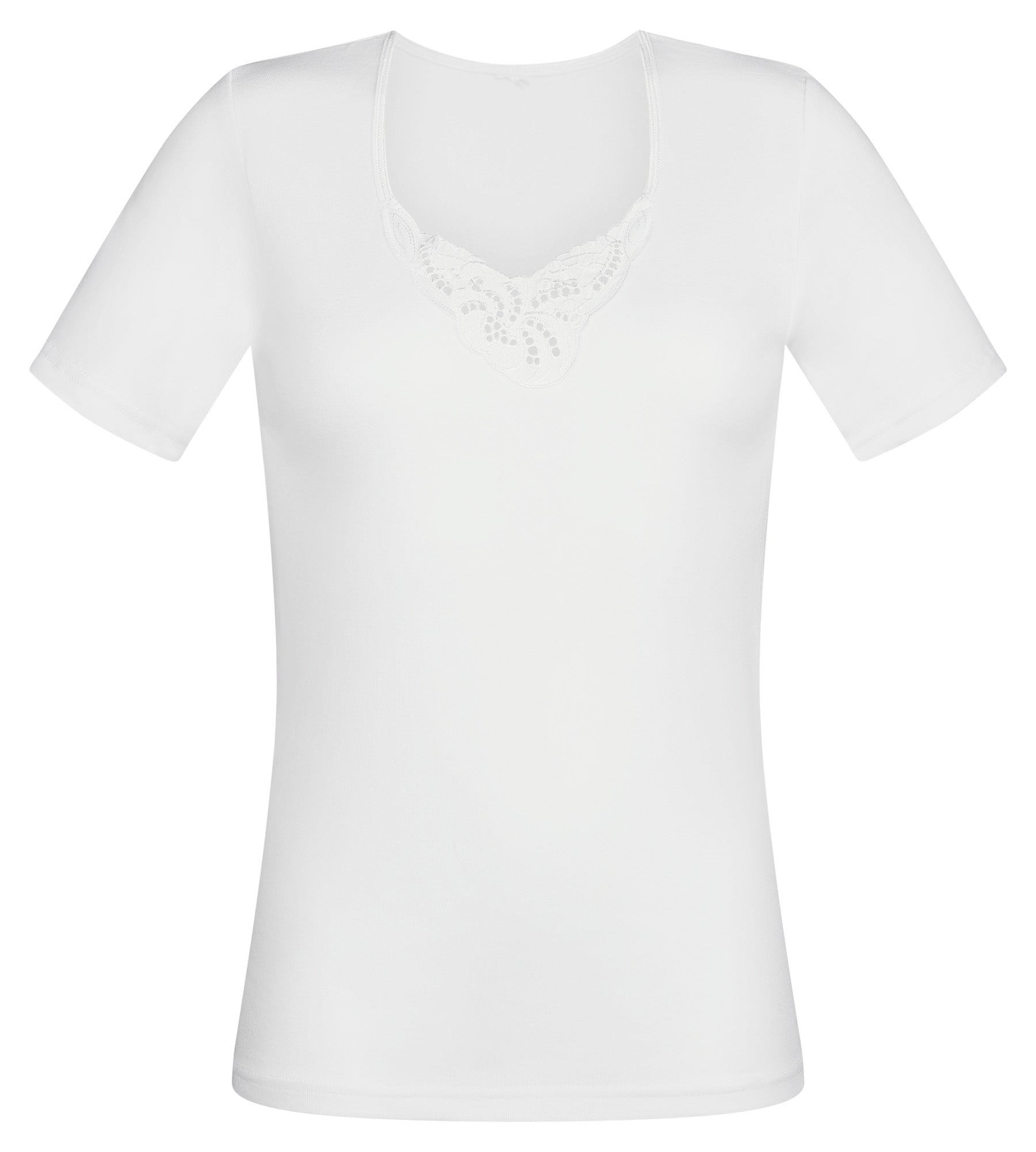 Playtex® Camiseta manga corta blanca Cherish Cotton & Lace