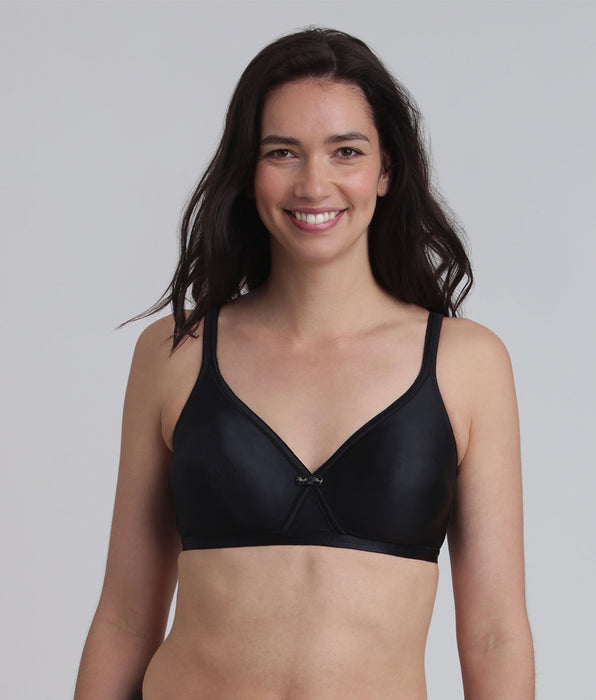 Playtex® Sujetador sin aros negro Satiny Microfiber
