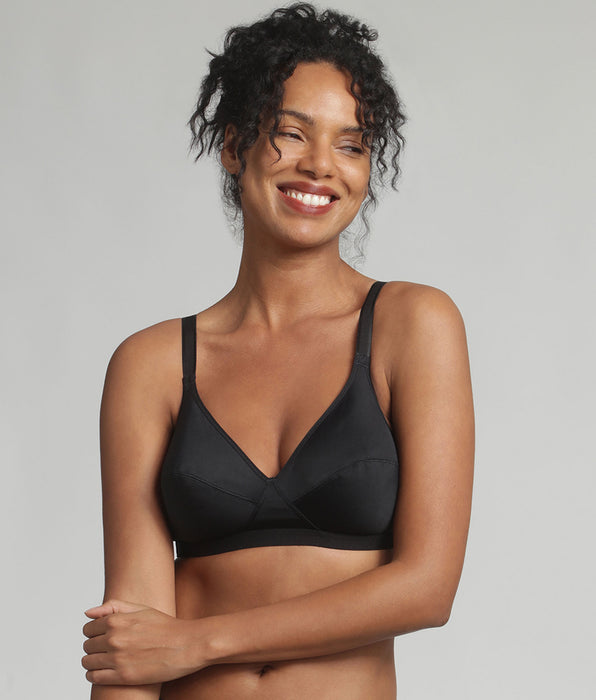 Playtex® Sujetador sin aros negro Cruzado Mágico Microfibra