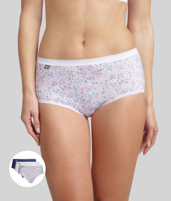 Playtex® Lote de 3 bragas lavanda Algodón Stretch