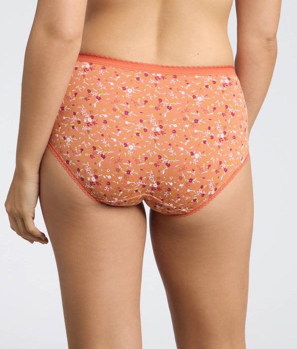 Playtex® Pack de 3 bragas naranja, beige, estampado floral Algodón Stretch