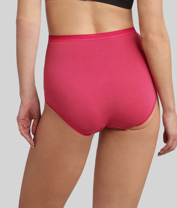 Playtex® Lote de 3 Braga de cintura alta moradas Algodón Stretch