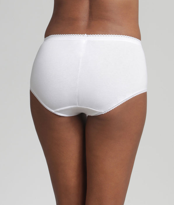 Playtex® 2 bragas midi blancas Algódon & Encaje