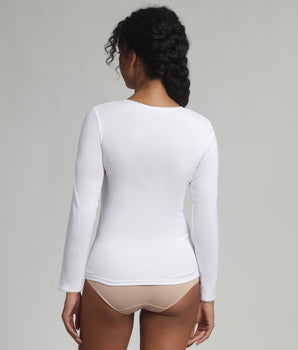 Camiseta de manga larga blanca Princesa Termal Fibra
