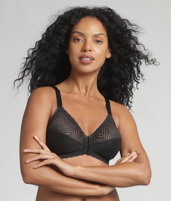 Playtex® Sujetador con apertura delantera negro sin aros Ideal Posture