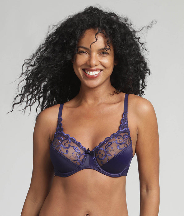 Playtex® Sujetador con aros azul marino Essential Elegance Bordado