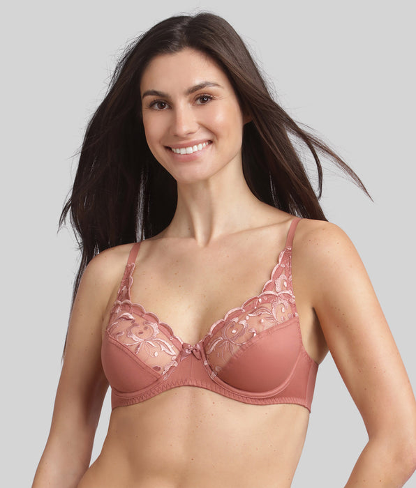 Playtex® Sujetador con aros canela Essential Elegance Embroidery