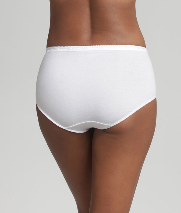 Playtex® Lote de 2 bragas midi blancas Algodón Bio