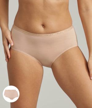 Lote de 2 bragas beige Algodón Bio