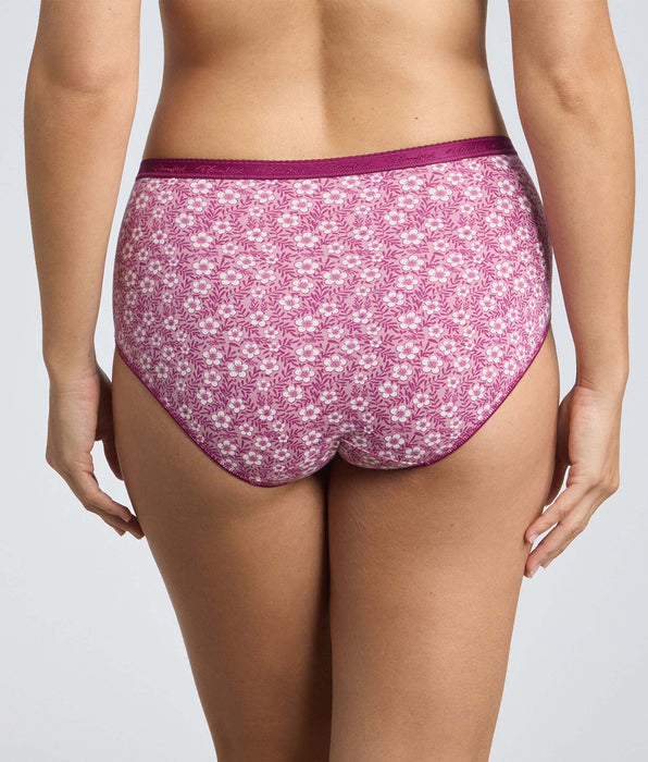 Playtex® Pack de 3 bragas rojo, morado y estampado floral Algodón Orgánico