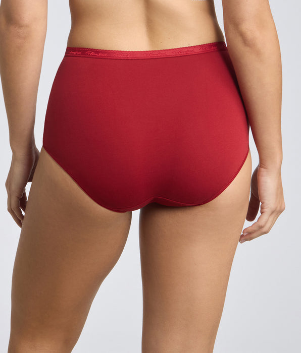 Playtex® Pack de 3 bragas de talle alto rojo, morado y estampado floral Algodón Orgánico