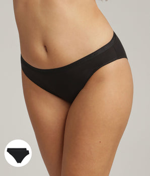 Lote de 2 bragas bikini negras Algodón Bio