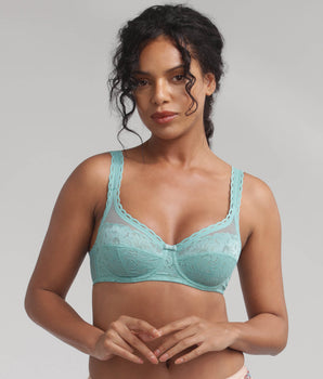 Sujetador con aros azul Cruzado Mágico Femenino Reciclado