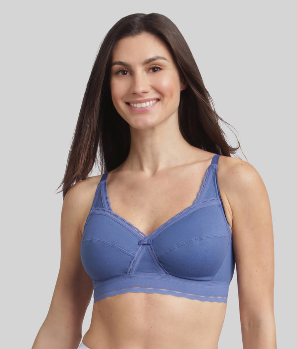 Playtex® Sujetador sin aros azul cobalto Cruzado Mágico Algodón Bio