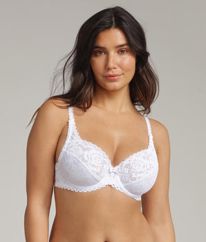 Sujetador con aros blanco Flower Elegance Reciclado
