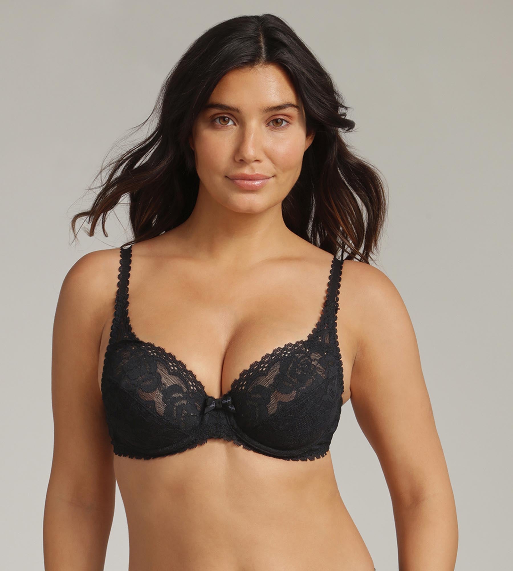 Sujetador con aros negro Flower Elegance Reciclado