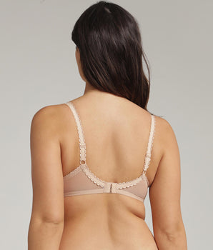 Sujetador con aros beige Flower Elegance Reciclado