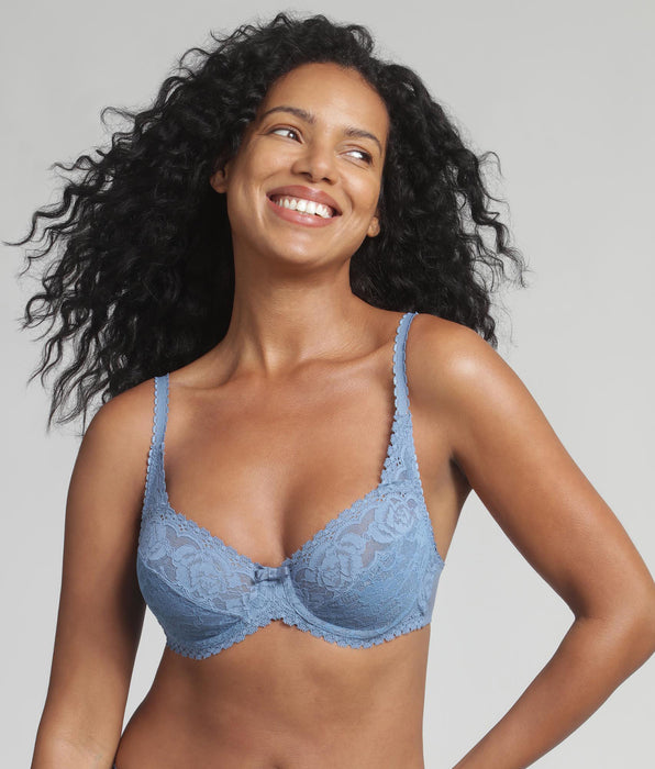 Playtex® Sujetador con aros azul océano Flower Elegance Reciclado