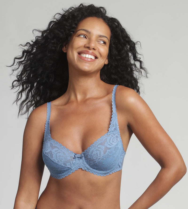 Playtex® Sujetador con aros azul océano Flower Elegance Reciclado