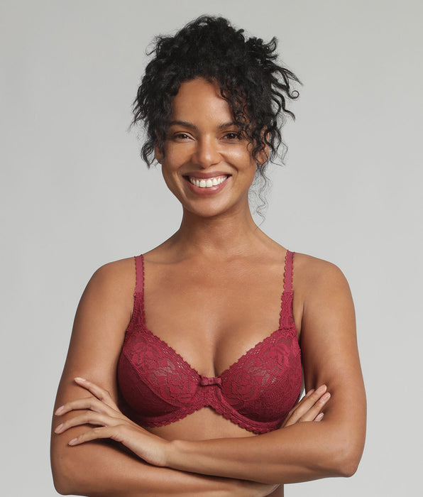 Playtex® Sujetador con aros rojo carmín Flower Elegance Reciclado