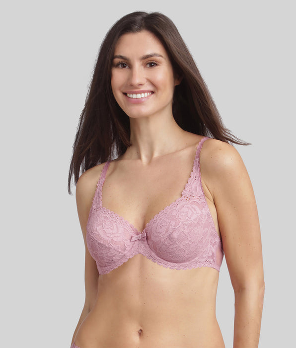 Playtex® Sujetador balconette con aros rosa orquídea Flowery Lace Reciclado