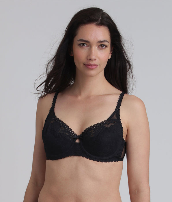 Playtex® Sujetador balconette negro Flower Elegance Reciclado