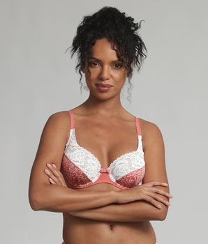 Sujetador con aros estampado rosado Flower Elegance Micro Reciclado