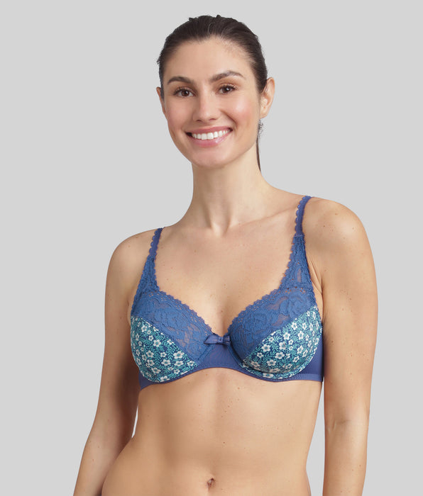 Playtex® Sujetador con aros azul jardín Flower Elegance Micro Reciclado