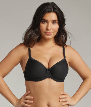 Sujetador spacer con aros negro Flower Elegance Reciclado