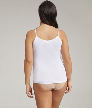 Camiseta tirantes finos blanca Cherish Cotton & Lace