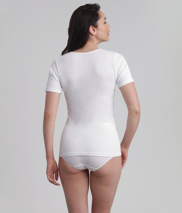 Playtex® Camiseta manga corta blanca Cherish Cotton & Lace